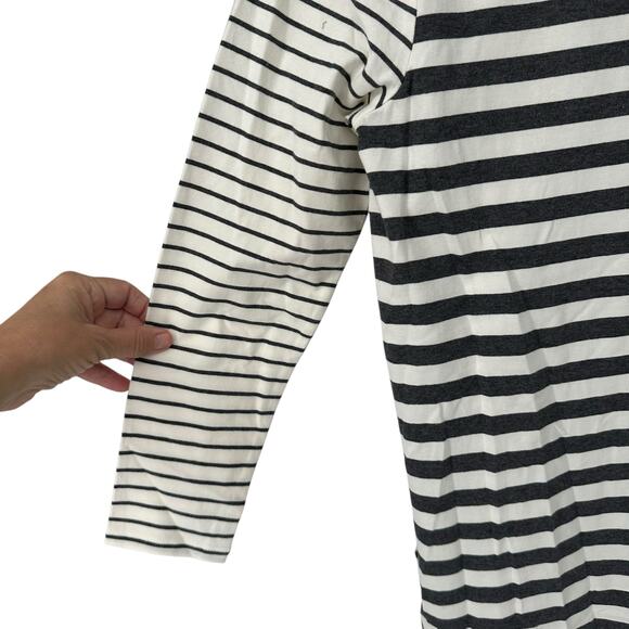 NEW Matilda Jane MARCELLE Long Sleeve Boat Neck Gray Striped Top Sz Small - Picture 4 of 9